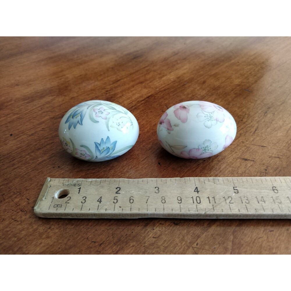 Vintage The Egg Lady Decorative Porcelain Eggs Floral Patterns Spring Easter - Picture 9 of 13